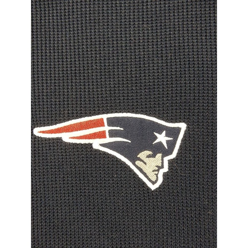 New England Patriots Logo Heavy 1/4 Zip Core Sweater Pullover (Men's Small) Blue - Picture 3 of 6